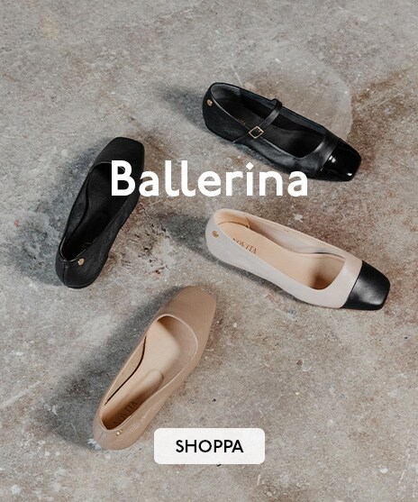 Shoppa våren och sommarens sköna ballerinaskor för dam hos Scorett